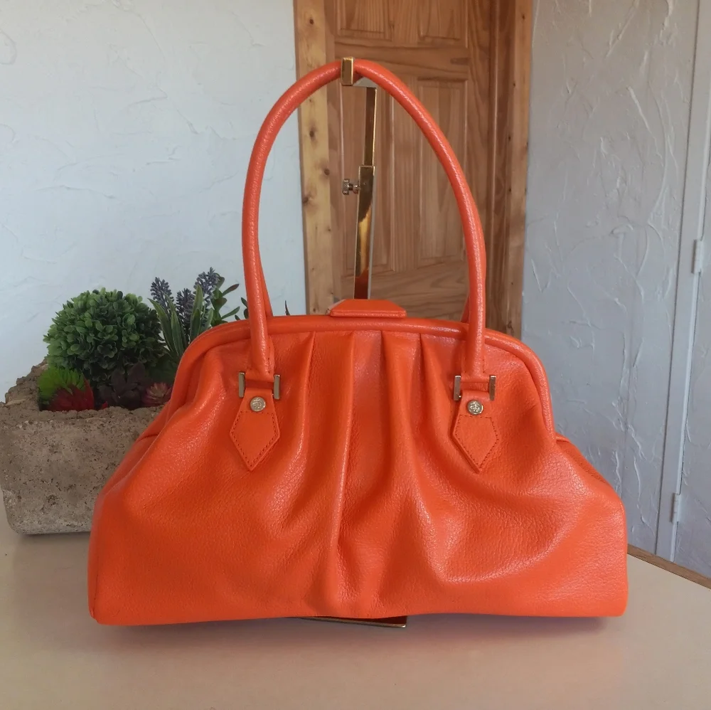 Brooks Brothers Frame Satchel bag, leather painted